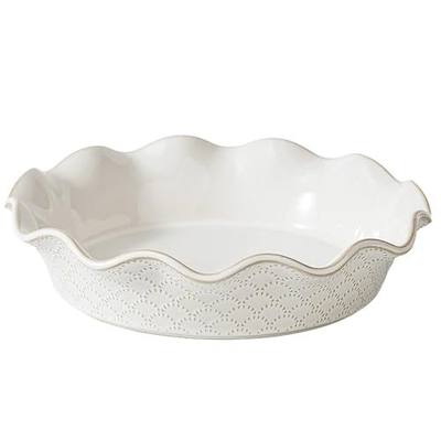 Ceramic Deep Pie Pan for Baking, 11 inch Porcelain Pie Dish for Apple Pie, Oven & Dishwasher Safe, Farmhouse Decor, 48 Ounce Deep Plate for Kitchen, Non-Stick Pie Pans, Embossed Firework