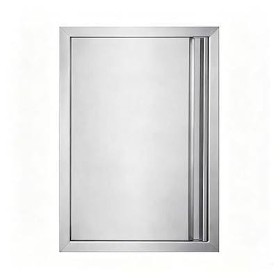 JIE JIN Outdoor Kitchen Door 17" W X 24" H Single Doors BBQ Access Door BBQ Island Door 304 Brushed Stainless Steel Flush Mount Door for Outdoor Kitchen BBQ Island Outdoor Cabinet Doors