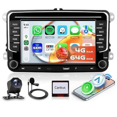7''IPS Screen Car Radio for VW Jetta Tiguan Golf Passat MK5 MK6 T5 EOS Polo | 5Ghz WiFi,Android 15 4G+64G Radio Car Stereo with Wireless Carplay Android Auto,Type-C USB,5.0 Bluetooth 32EQ,FM/RDS,GPS