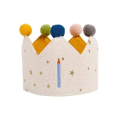 1st Birthday Crown Cute Personalized Baby Boy Girl First Headband Hat, Milestone Celebration One Party Decorations