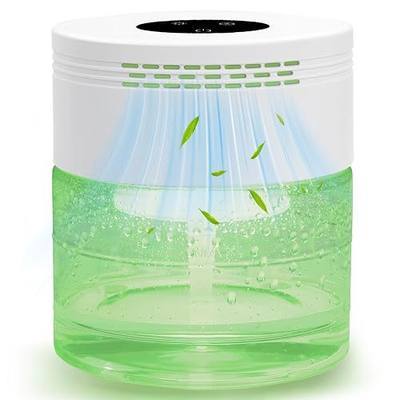 Water Air Purifiers, Water Based Air Purifiers for Home, Quiet 3-Speed Air Washer Aroma Diffuser, 8-Color Light Air Revitalizer, 48H Auto Shut-off Humidifier for Bedroom, Office, White