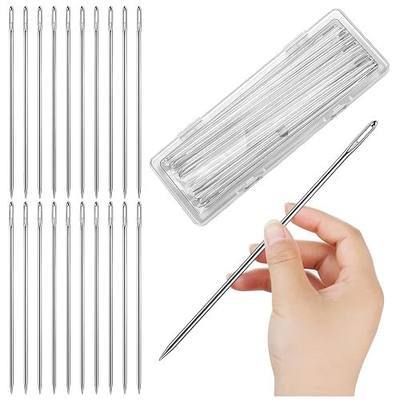 Upholstery Needle for Sewing, 20PCS, 8" Length, 3mm Thickness | Big Eye, Hand Sewing Needles for Stitching and Crafting Projects