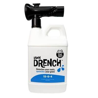 Lawn Drench by Mark and Phil’s, Liquid Lawn Fertilizer, Deep Root Soil Treatment for Lawn Health and Recovery, 15-0-4 Formula, 64 oz Covers Up to 3,000 sq ft, Hose End Sprayer, All Grass Types
