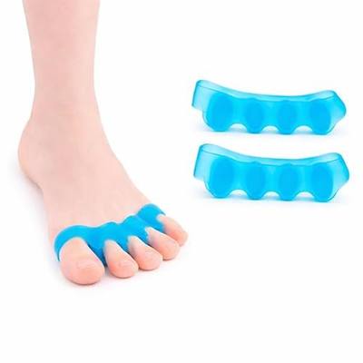 KTSAY Toe Spacers for Women & Men - Silicone Toe Separators for Bunion Relief, Hammer Toe, Plantar Fasciitis & Pedicures (2, Blue)