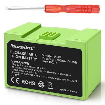 14.4V 3200mAh i7 Battery Replacement for iRobot Roomba e and i Series, Large Capacity Battery Compatible with Roomba i7 i7+ i8 i6 i4 i4+ i3 i3+ i7158 J7 7150 7550 and e e5 e6 e5150 e5152 e6198 Etc