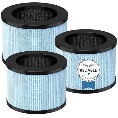 MK01 MK06 DH-JH12 HEPA Filter Replacement for VOOPNU DH-JH12, ToLife TZ-K1 | For FreAire KN6391, Kloudi DH-JH01, MK01 MK06 Air Purifier, Activated Carbon Air Purifier Filter for Smoke, Dust, 3 Pack