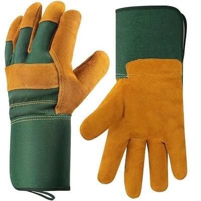 Hovico Gardening Gloves, Rose Pruning Gloves for Men & Women, Breathable Cowhide Leather Gauntlet, Best Garden Gifts & Tools for Gardener