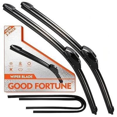 Good Fortune 26"+18" Graphene Coating windshield Wiper Blades Hook 2-Pack | beam blade|Reusable Frame+2 Refills|fits 2012-2018 toyota camry & 2013-2025 lexus es & 2011-2025 hyundai sonata