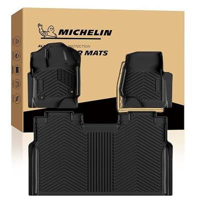 Michelin Vehicle Mats, All-Weather TPE Custom Fit Liner for 2015-2026 Ford F150/2022-2025 Lightning SuperCrew (2nd Row w/o Fold Flat Storage) Carpet Floor, Premier