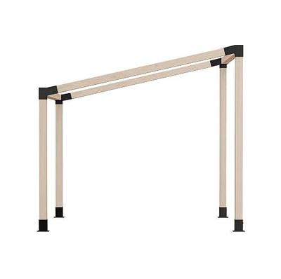 Pergola Kit for 4"x4" Lumber, Heavy Duty Slanted Roof Pergola Brackets with 3-Way&4-Way Corner Brackets, DIY Gazebo Kit for Outdoor Patio Backyard Garden, Fits Actual 3.6" x 3.6" Wood