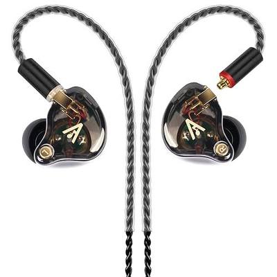 Audiovance Vibes 202 HiFi Wired Earbuds, IEM in Ear Monitor Headphones | Clear Sound, Deep Bass, Noise Isolating, Comfort Fit, Silver-Plated Cord, Gaming Earphones, Carry Case, MMCX to 3.5mm