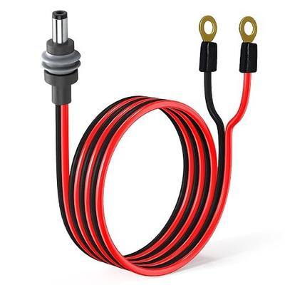 14AWG Starlink Mini Power Extension Cable(3.2Ft),IP65 Waterproof | DC 5.5mm x 2.1mm Male to O-Ring Connector,Suitable for 12V RV Battery,Camping,Marine,Solar DIY
