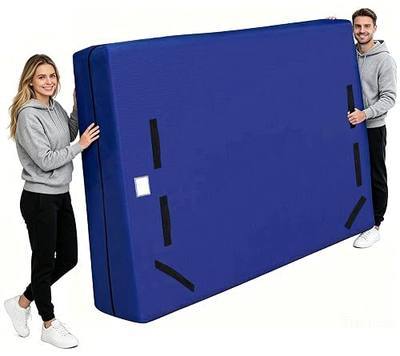 Heavy Duty Mattress Moving Bag with Ergonomic Handles, Blue, King | Base Cradle Webbing and Ergonomic Stair Carry Handles with Waterproof Dustproof Seal for Secure Mattress Moving and Storage