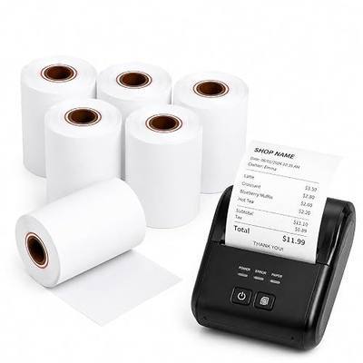Thermal Paper 2 1/4 x 50 ft, 58mm BPA Free Receipt Paper Rolls,5 Rolls | Compatible with Clover Flex, Mini POS, Square Terminal Credit Card Machines