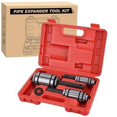 GOOACC 3PCS Exhaust Pipe Expander Tool Set 1-1/8'' to 3-1/2'' Heavy Duty Exhaust Tail Pipe Expander Tailpipe Spreader Kit with Extra O-Rings Repair Deformed Exhaust Pipes Fit for Most Vehicles Trucks