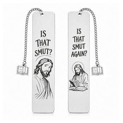 Funny Gift Bookmark, is that Smut Jesus Bookmark, Funny Bookmarks for Women Men Adults, Christian Book Marks for Reading Women Book Lover Friend BFF, Christmas Stocking Stuffer Gag Gifts