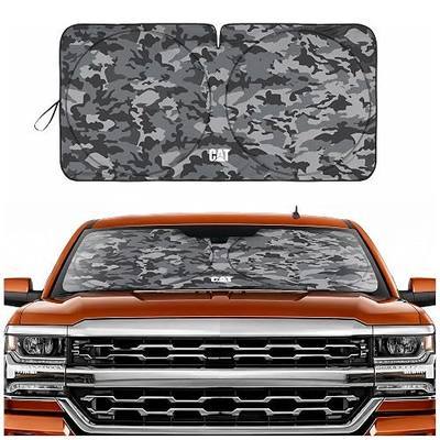 Windshield Sun Shade for Chevrolet Silverado 1500 2014-2018, Foldable Truck Sunshade, Heat Blocker, Front Window Sun Shield, Interior Protection, Keeps Cab Cool, Heavy Duty Truck Accessory-Gray Camo