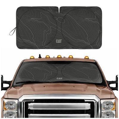 Windshield Sun Shade for Ford F-350 2015-2020, Foldable Front Window Sunshade, UV Heat Blocker, Interior Protection Sun Shield, Keeps Truck Cab Cool, Heavy-Duty Truck Accessory - Charcoal