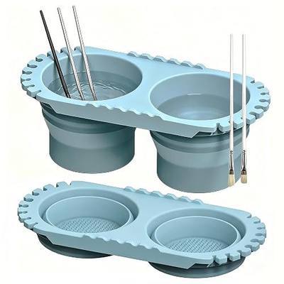 Paint Puck Collapsible Paint Brush Cleaner Rinse Cup (Blue) | Brush Cleaner with Brush Holder for Acrylic, Watercolor & All Paint Types, Great Gift for Students and Artists