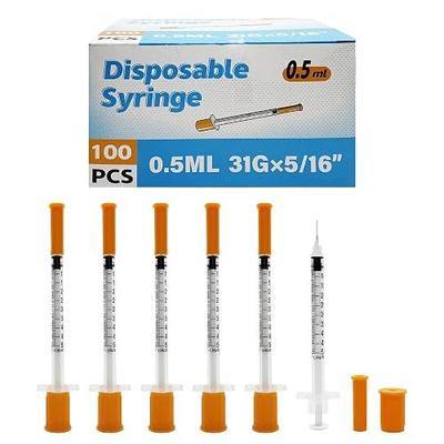 Liquid Dispensing Tools, 0.5ml 31G 8mm, Precision Flow, 100 Pack | Multi size liquid dispensing tools with 8mm and 12mm tips for smooth, accurate and controlled flow in lab and industrial use