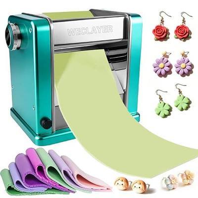 Electric Polymer Clay Press Machine,7 Adjustable Thickness Settings Stainless Steel Clay Roller Machine,Built-in Motor One-Touch Operation,Polymer Clay Tools for Jewelry Making,Earring and Crafting