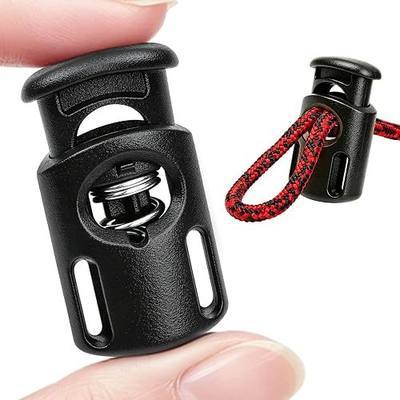 12 PCS Cord Locks for Drawstrings, Plastic Spring Toggle Stopper Clasp, Adjustable Shoe Lace Lock for Sneakers Boots