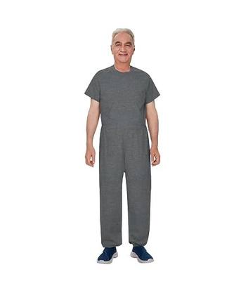 Adaptive Clothing for men Anti-Strip Back-Zip Jumpsuit for Elderly men