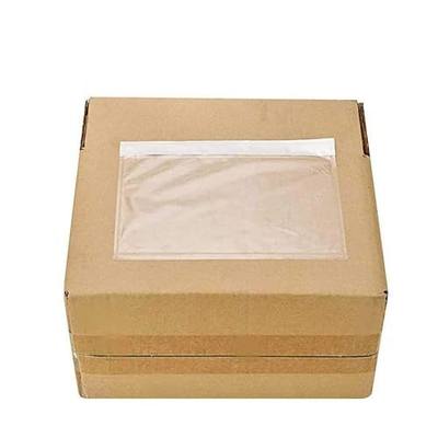 BESTEASY 7.5" x 5.5" Packing List Pouches, Strong Adhesive Plastic List Label Envelope, Clear Top Loading Packing List
