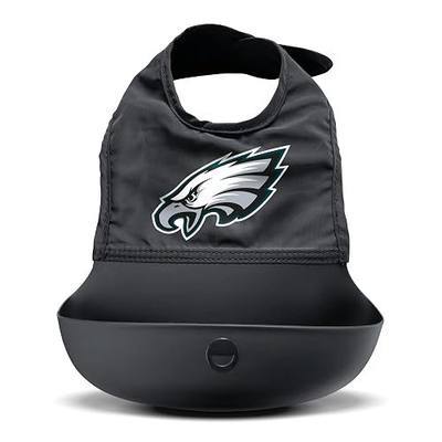 Smilo Silicone Bib - Officially Licensed NFL Fabric & Silicone Baby Bib with Crumb Catcher for Babies and Toddlers