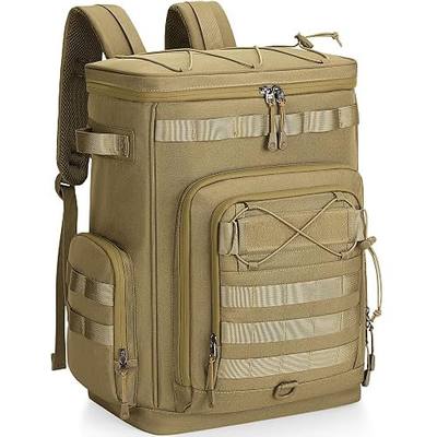 Hafmall Large 30L Tactical Insulated Cooler Backpack, 48 Can Leakproof Cooler Bag for Camping, Fishing, Climbing