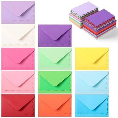 120 Pack Mini Envelopes with Cards, Small Envelopes with Blank Cards | 4 x 2.7 In, 12 Colors, for Wedding, Thank You Notes, Gift Messages, DIY Crafts, Business and Prayer Board Supplies