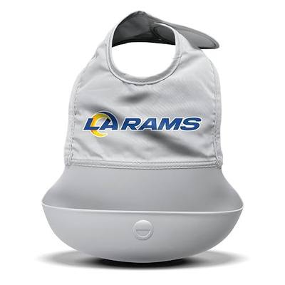 Smilo Silicone Bib - Officially Licensed NFL Fabric & Silicone Baby Bib with Crumb Catcher for Babies and Toddlers