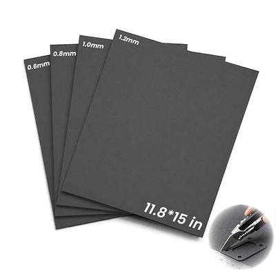 4-Piece Non-Asbestos Gasket Kit - 0.6/0.8/1.0/1.2mm Thick, 15"x11.8" Sheets, High Temp & Oil Resistant DIY Gasket Material for Small Engine, Lawn Mower,Generator, Motorcycle Repair