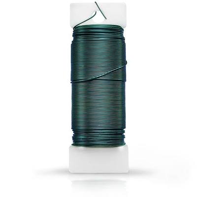 38 Yards Green Floral Wire for Wreath Making, Flexible Florist Paddle Wire for Flower Arrangements, Christmas Garland and DIY Holiday Decor, 22 Gauge Durable Flower and Craft Wire