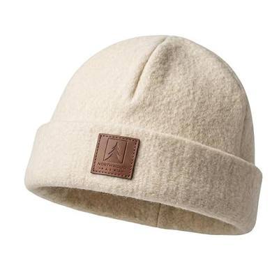 Northwood Sauna - Sauna Beanie - 100% Merino Wool - Banya Hat for Men & Women - One-Size-Fits-All - Soft Beige