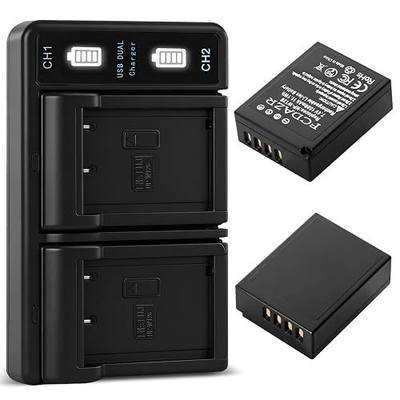 NP-W126 NP-W126S Battery(2-Pack) and USB Dual Charger for Fujifilm XM5, X100VI, X100V, XS10, XT30, XT30 II, XT20, XE4, A5 Camera