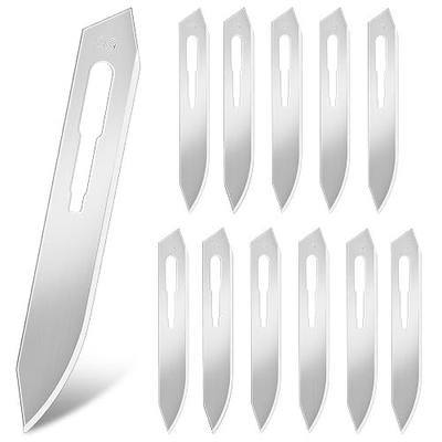 2.75-inch High-Performance 0.5mm #60 Stainless Steel Scalpel Blades-100pcs,Individually Wrapped Surgical Blades,Sharp Blades for Hunting and Skinning