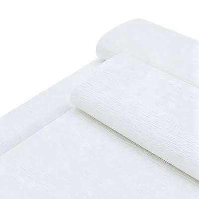 TyanZzao Crepe Paper Roll, White, 2Rolls, 9.8 Inch Wide, 7.8ft Long | For Arts, Crafts, Flower Making, Gift Wrapping,Party Decoration