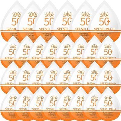 30 Pcs Mini Sunscreen Bulk, SPF 50+ Travel Size Sunscreen for Face & Body | Bulk Mini Sunscreen Packets for Party Favor,Travel Sunscreen Lotion,Lightweight & Non-Greasy,Summer Vacation & Outdoor Sports
