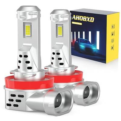 AHOBXD H11 Bulbs,Super Bright Upgraded 900% 80000LM Brightness Real 1:1 Halogen Size 100,000Hours Lifespan H11/H8/H9/H16 Quick Install No Adapter Flicker Free IP68 Waterproof Fog Lights Pack of 2