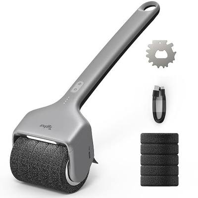 Typhur Electric Grill Brush, 90W High-Torque Stall-Resistant BBQ Cleaner with Steam Deep Cleaning, Bristle-Free Cordless Brush for Hot Grates, Cleans Between Grates, LED Light (Silver Grey)