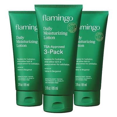 Flamingo Daily Moisturizing Lotion for Women - (3 Pack) 3 fl oz - 24 Hour Moisturizing Body Lotion - TSA Approved Travel Essentials