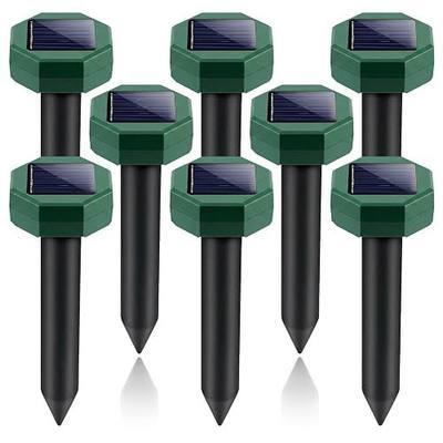 2026 Upgraded Mole Repellent Solar Powered, 8 Pack Ultrasonic Gopher Repellent Outdoor for Yard, Waterproof Mole Repellent Stakes for Vole, Chipmunk, Groundhog Deterrent for Lawn & Garden