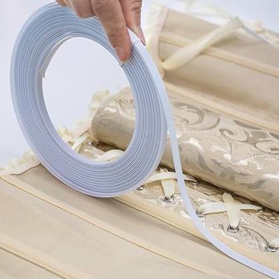 Boning for Sewing, High-Density Sew-Through Corset Boning, White | 6mm x 10Yards, Wash-Resistant, Stronger Support for Couture, Bridal Wear, Corsets, Bodices, Dresses, Skirts, Hats, Bags