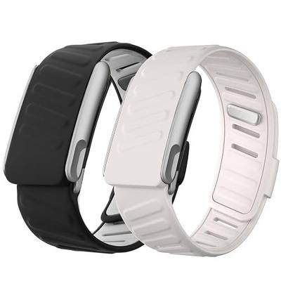 Silicone Replacement Band 2 Pack Compatible with WHOOP 5.0, One, Peak & Life, Soft Comfortable Sweatproof Strap, (Not Compatible with Gen 4)