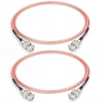 3ft BNC Male to Male Cable 2PCS, BNC Cable 50 Ohm for Ham Radio, Network Analyzer, Modem, Oscilloscope, Signal Generator, Attenuator etc.