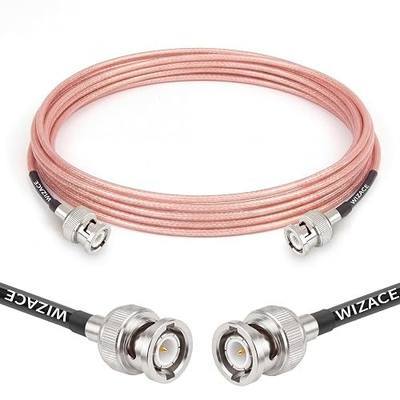 WIZACE 8ft BNC Male to Male Cable RG316 Low Loss BNC Male to Male Extension Coax Cable for Antenna Analyzer, CB Radio, Security CCTV Camera