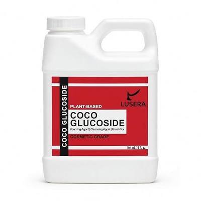Coco Glucoside Surfactant, Cosmetic Grade Plant-Based Nonionic Cleansing Agent, Sulfate-Free Foam Booster for DIY Shampoo, Body Wash, Facial Cleanser, 16 fl oz
