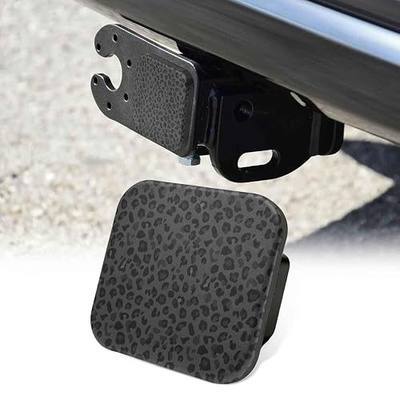 2" Trailer Hitch Cover Rubber Receiver Tube Cap Trailer Hitch Covers for Trucks, Leopard Skin Spots Tow Hitch Covers Weatherproof Towing Plug Insert for Cars