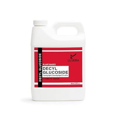 Decyl Glucoside Surfactant 32 fl oz, Cosmetic Grade Plant-Based Nonionic Surfactant, Mild Sulfate-Free Foam Booster for Shampoo, Body Wash, Sensitive Skin Cleanser